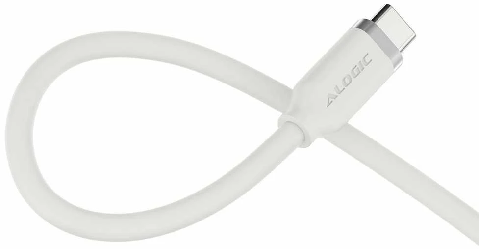 USB kabelis Alogic USB-C - USB-C 1m Baltas (ELSI5U2CCWH1)
