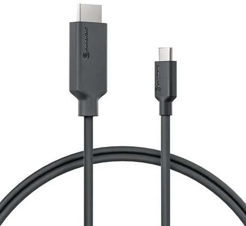 Kabelis USB Alogic Adapteris Typ C - HDMI 4K 60 Hz 1 m Juodas (EL2UCHD-01)