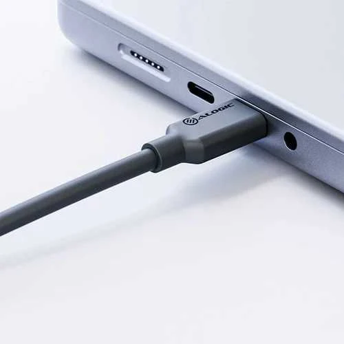 Kabelis USB Alogic Adapteris Typ C - HDMI 4K 60 Hz 1 m Juodas (EL2UCHD-01)