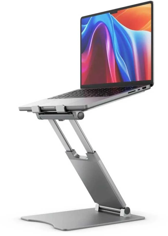 ALOGIC Elite Plus Adjustable Nešiojamas kompiuteris Riser - Sidabrinis