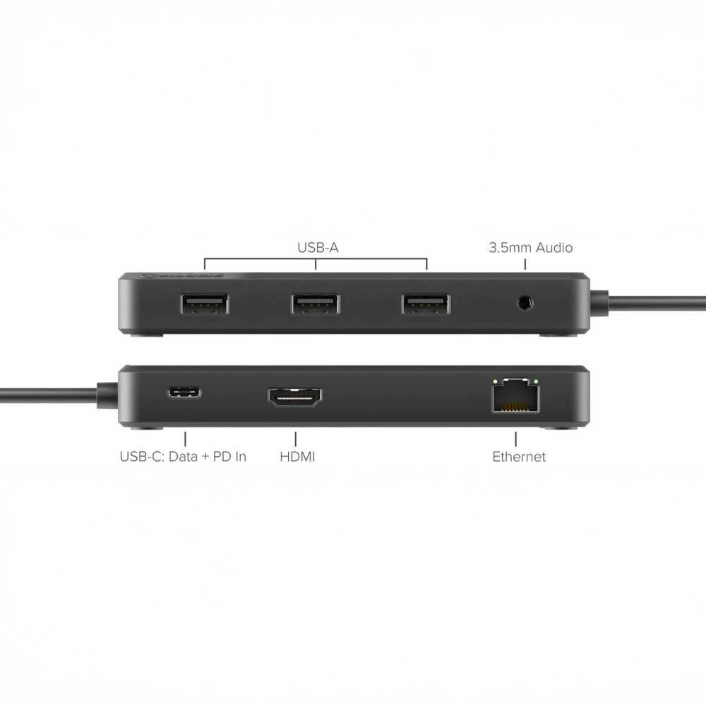 Alogic USB-C adapterio jungčių išdėstymas