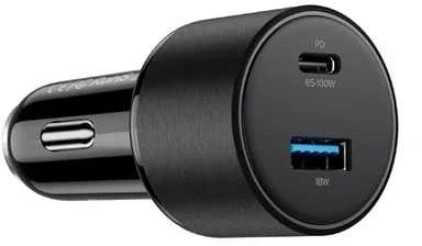 „Alogic“ automobilinis įkroviklis, 2 prievadų, 100 W, USB-C + USB-A