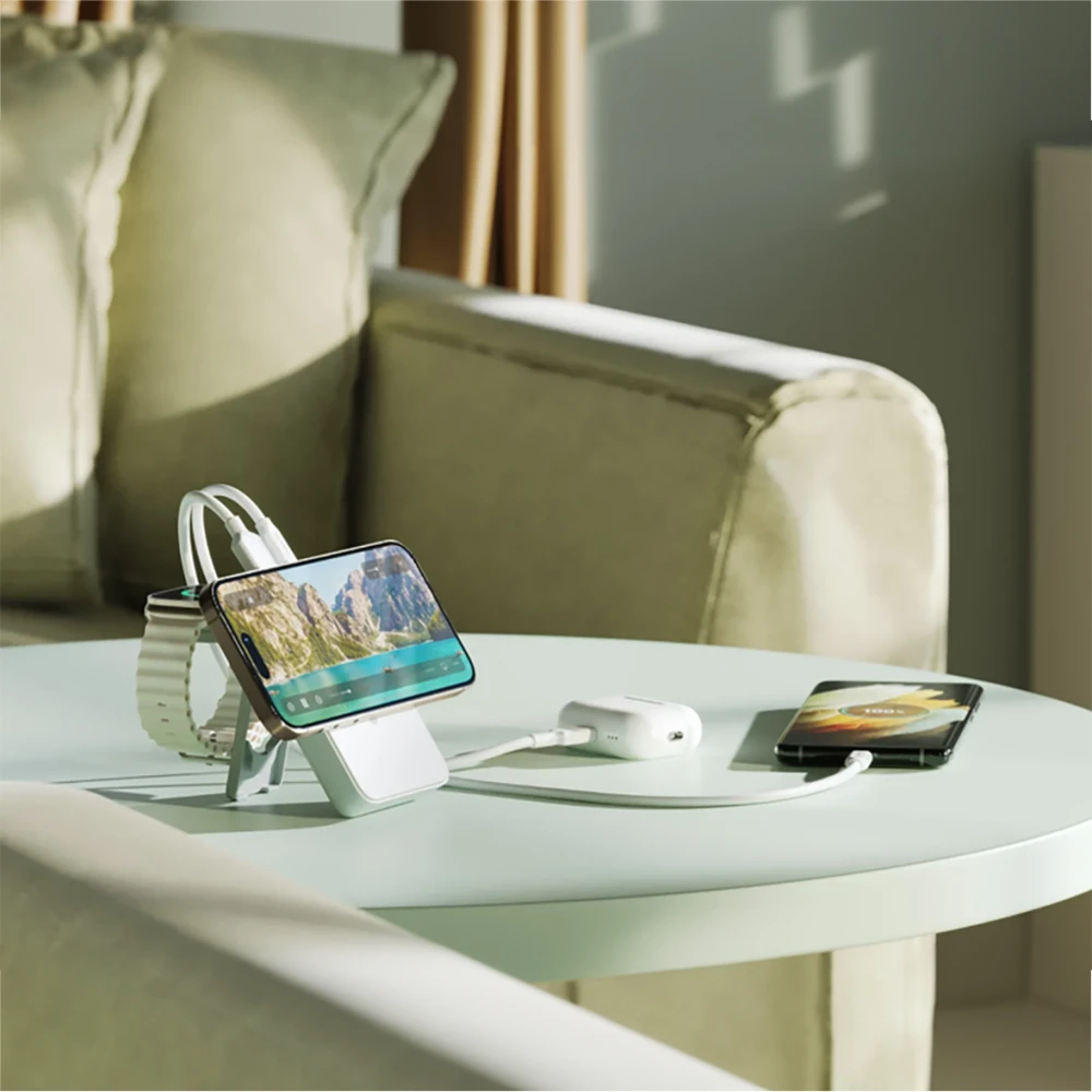 „Alogic Lift 4-in-1“ belaidis įkroviklis, 10000 mAh, su „MagSafe“
