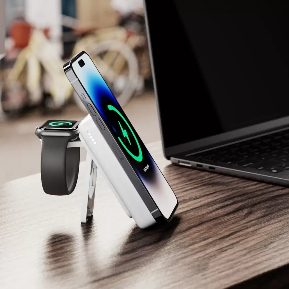 „Alogic Lift 4-in-1“ belaidis įkroviklis, 10000 mAh, su „MagSafe“