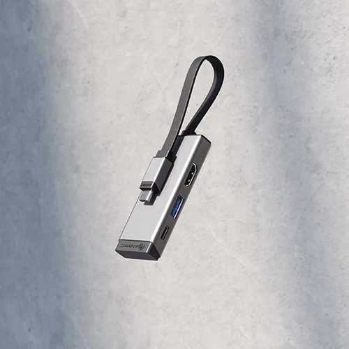 „Alogic“ adapteris 3 viename USB-C -> HDMI/USB-A/100 W PD