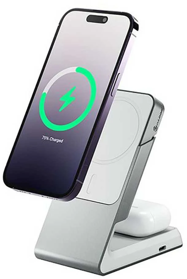 Įkroviklis Alogic MSCDDWH 2w1 MagSafe+QI Bezprzewodowa Baltas
