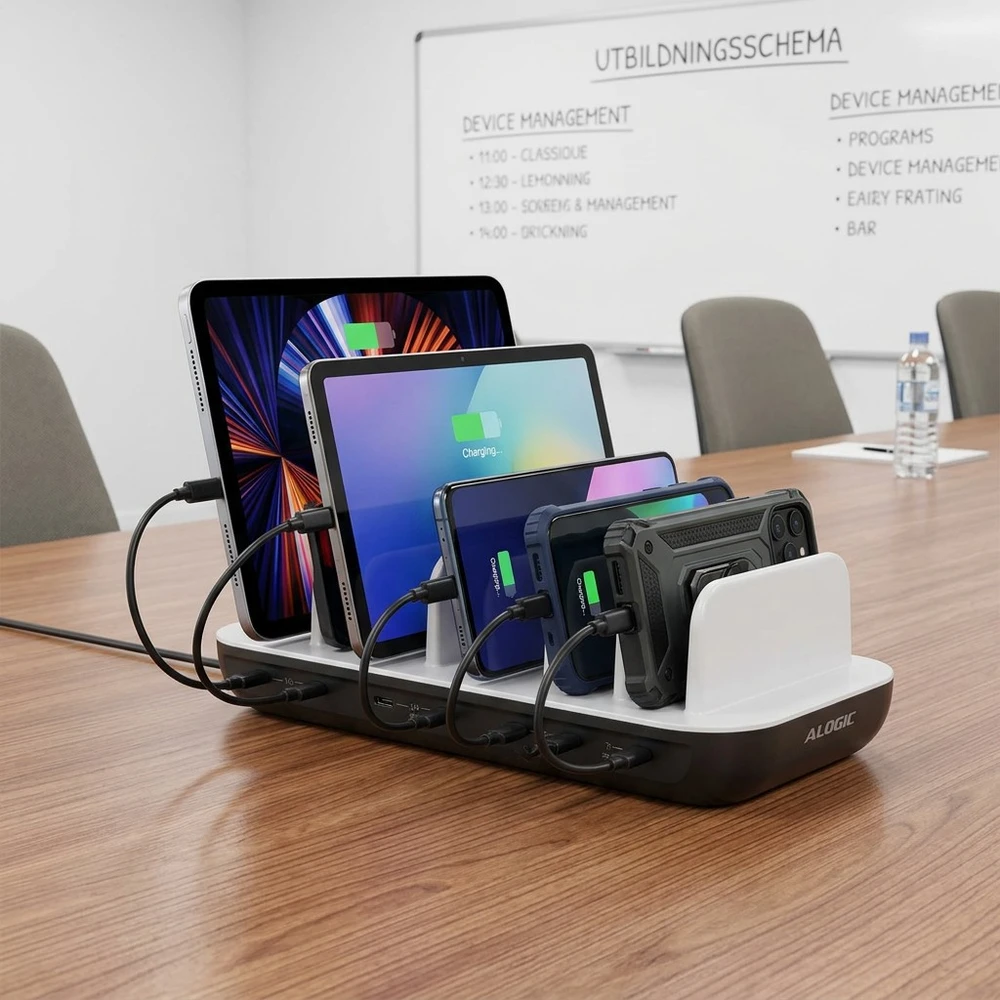 ALOGIC Powerfin 7 prievadų USB-C darbalaukio įkrovimo stotelė