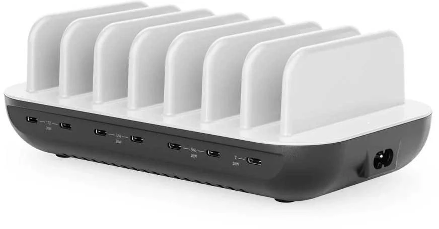 ALOGIC Powerfin 7 prievadų USB-C darbalaukio įkrovimo stotelė