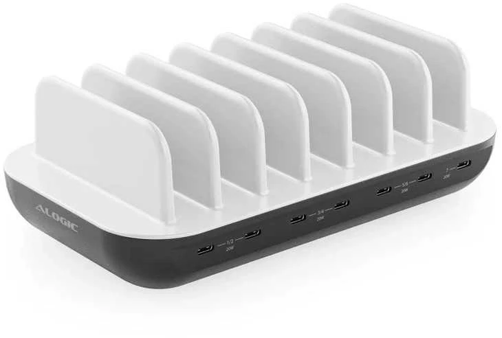 ALOGIC Powerfin 7 prievadų USB-C darbalaukio įkrovimo stotelė