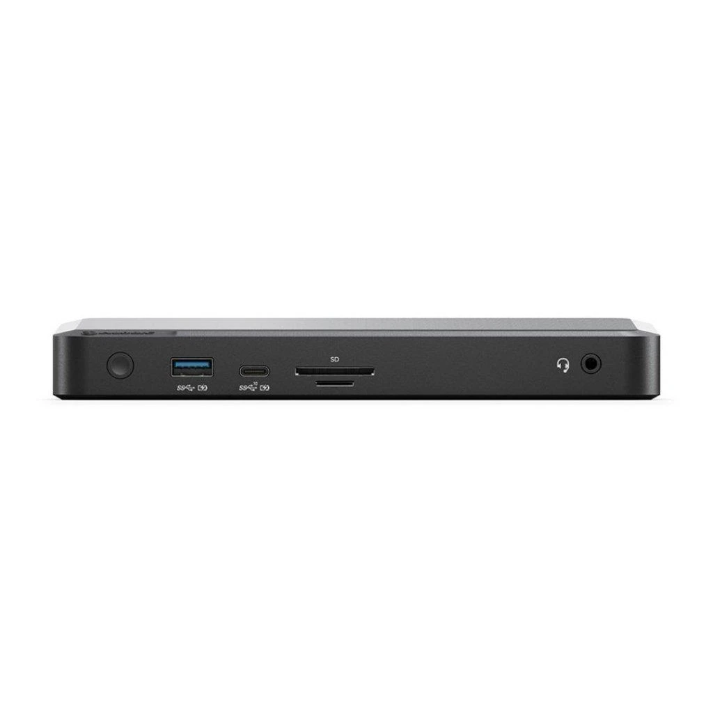 Alogic MX3 USB-C stotelė: priekinių jungčių skydelis