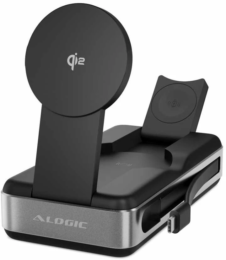„Alogic Roam 6-in-1“ išorinė baterija, 21 000 mAh, su Qi2 + 100 W USB-C