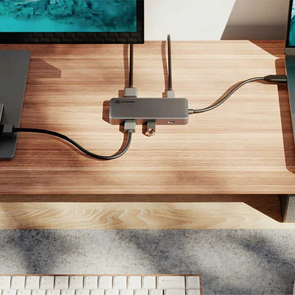 „Alogic“ USB šakotuvas, 4 kanalai, 6 viename, su 8K HDMI raiška