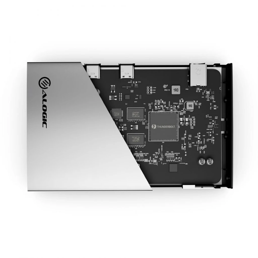 Alogic Thunderbolt 4 Blaze šakotuvas su atvira vidine schema