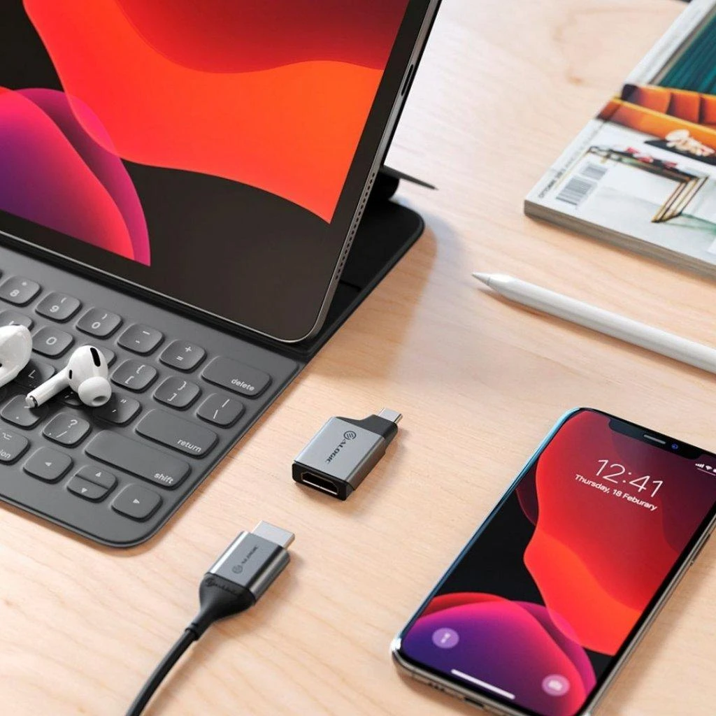 Adapteris USB Alogic Ultra MINI USB-C – HDMI Pilka (ULCHDMN-SGR)