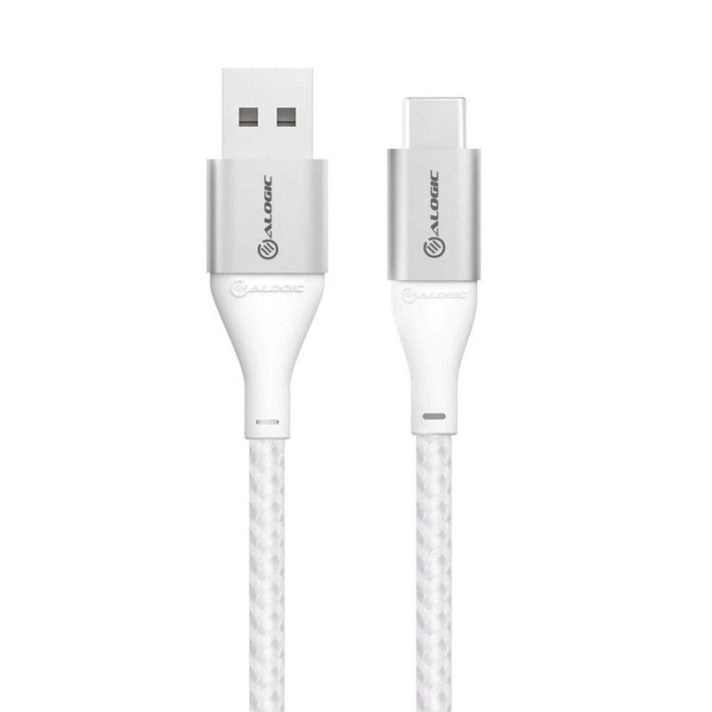 ALOGIC Ultra USB-A į USB-C laidas greitam įkrovimui ir duomenų perdavimui 3A/480Mbps 1,5m - Sidabrinis