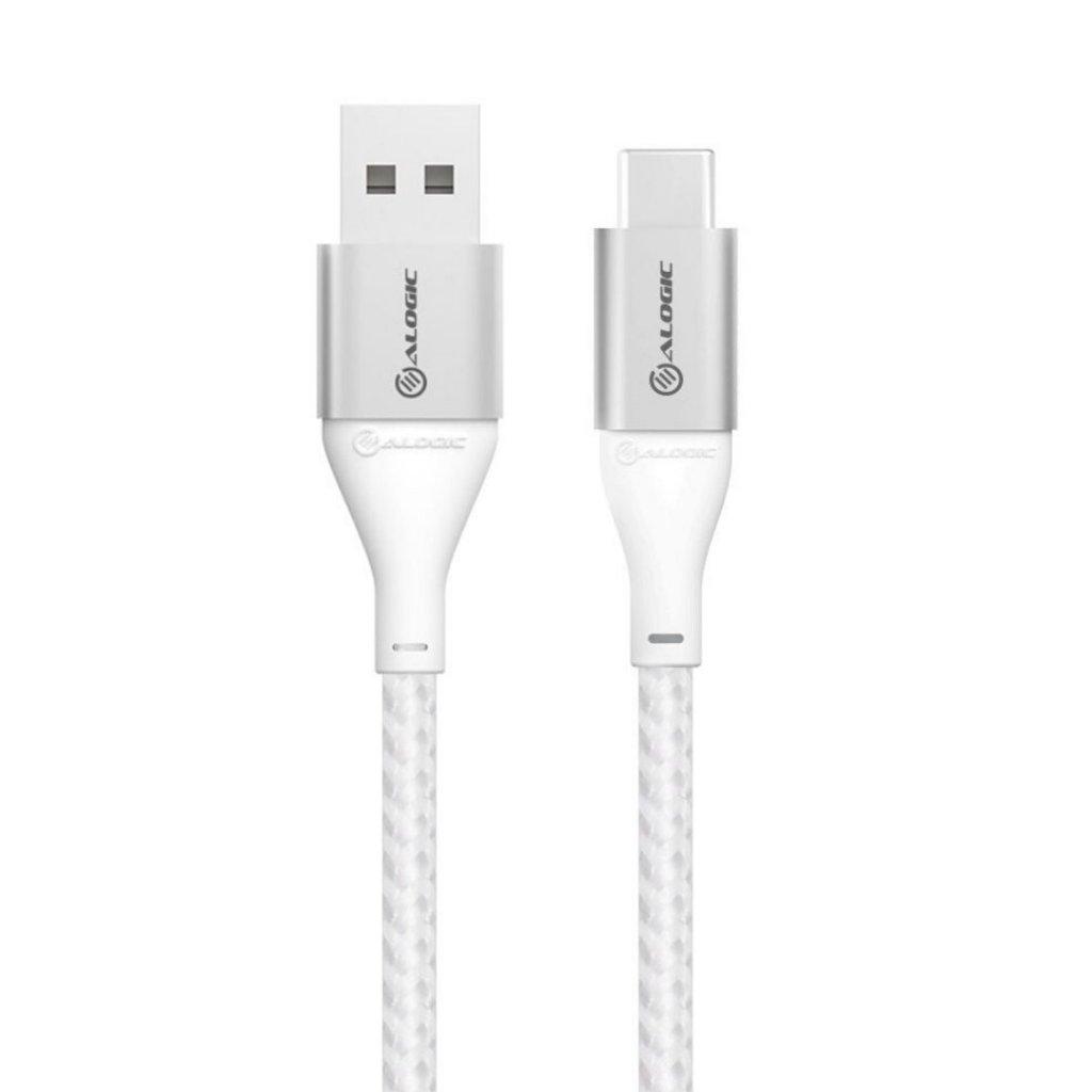 ALOGIC Super Ultra USB-A to USB-C Cable 3 m with 3A fast charging and 480 Mbps transfer - Sidabrinis