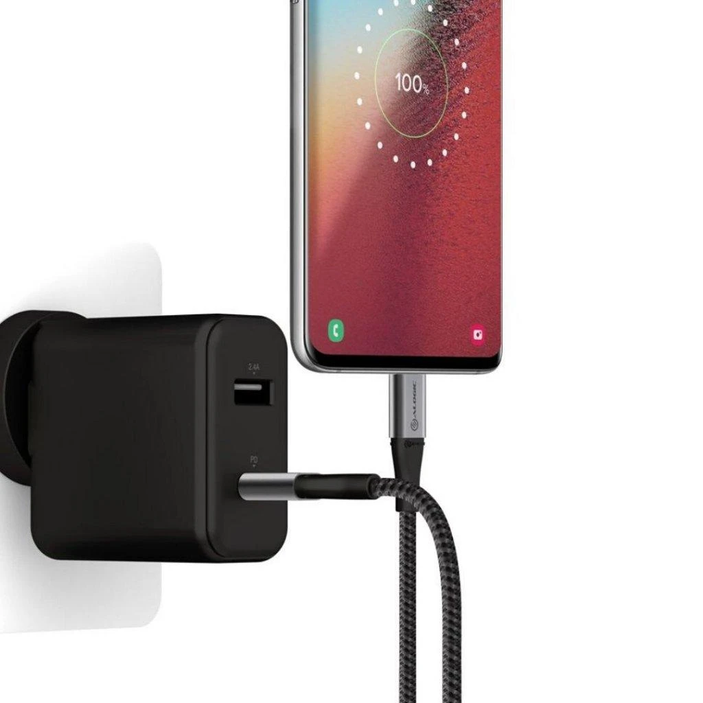 Alogic USB 2.0 Datenkabel Typ C -C M/M 5A 480 Mbps 1,5 m, gr