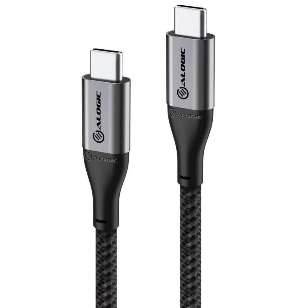 Alogic USB 2.0 Datenkabel Typ C -C M/M 5A 480 Mbps 1,5 m, gr