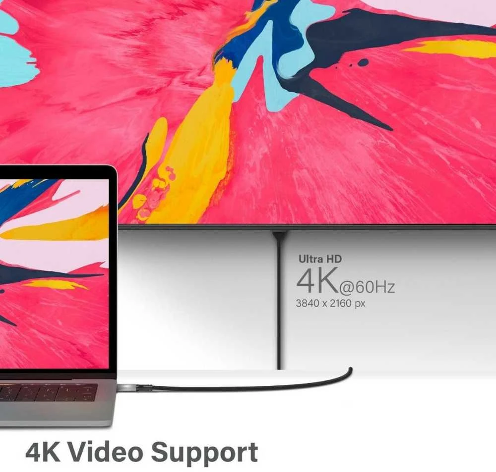 „Alogic“ 1 m „Ultra USB-C“ (vyriškas) ir HDMI (vyriškas) kabelis – 4K @60Hz – 1 m – A tipo HDMI (standartinis) – C tipo USB – Vyriškas – Vyriškas – Tiesus
