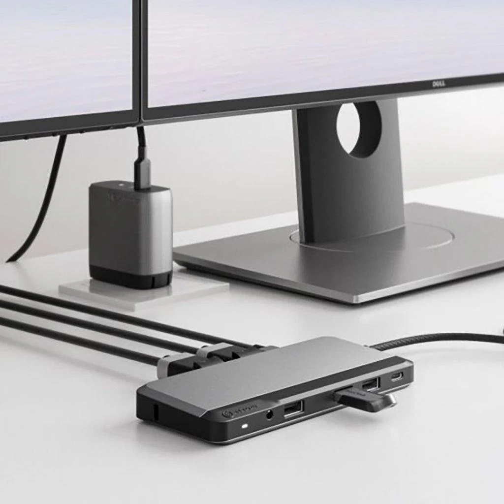 Alogic MX2Lite prijungta stotelė su USB laidais