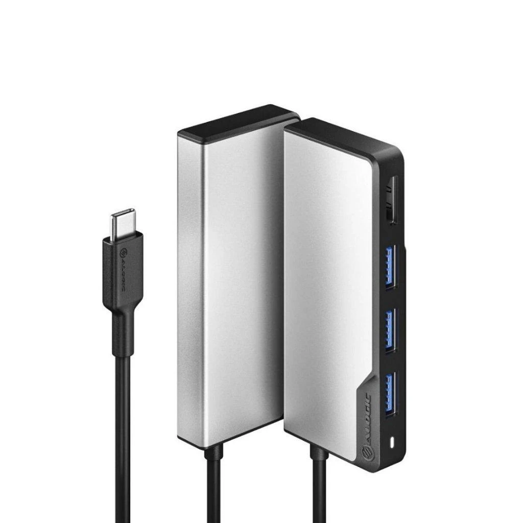 Alogic Fusion Core USB-C 5 prievadų šakotuvas, pilkos spalvos