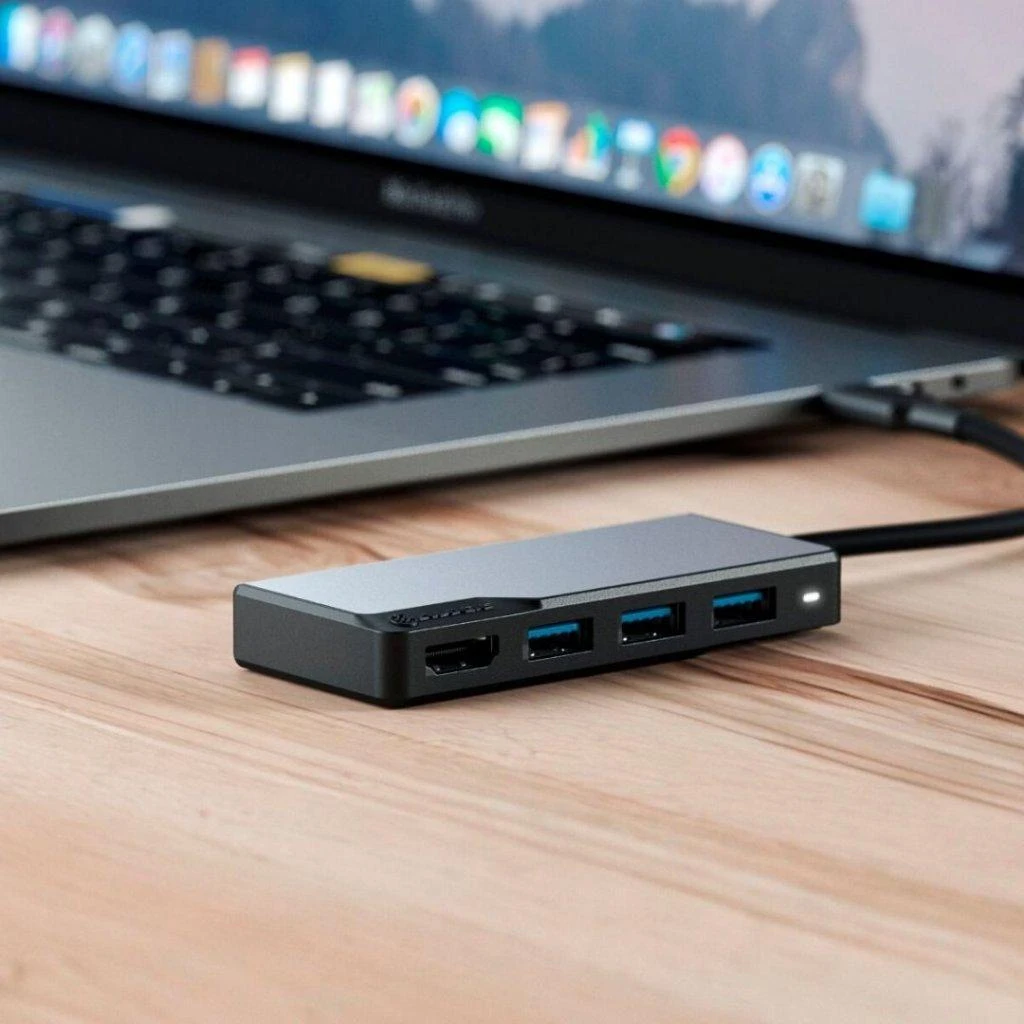 Alogic Fusion Core USB-C 5 prievadų šakotuvas, pilkos spalvos