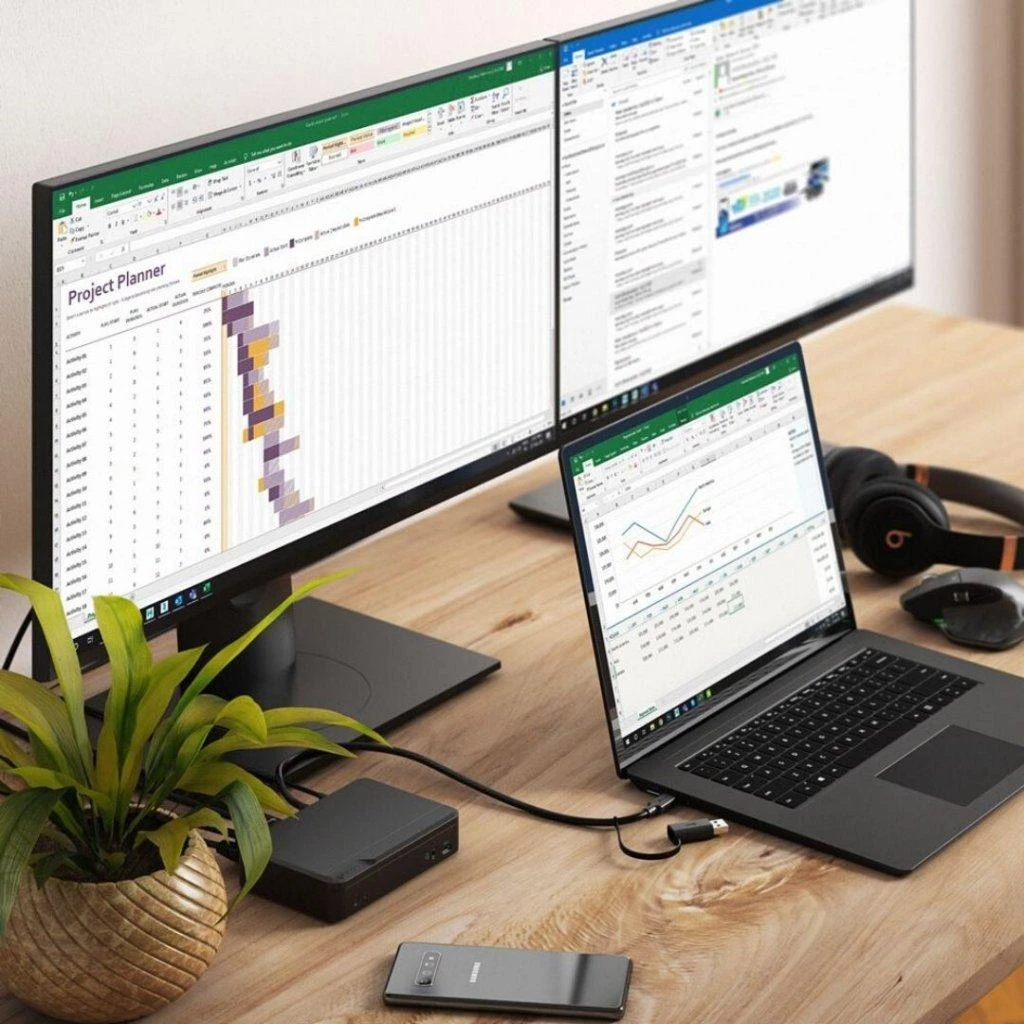 „Alogic Universal Twin HD USB-C“ (DUTHD) dokas / replikatorius