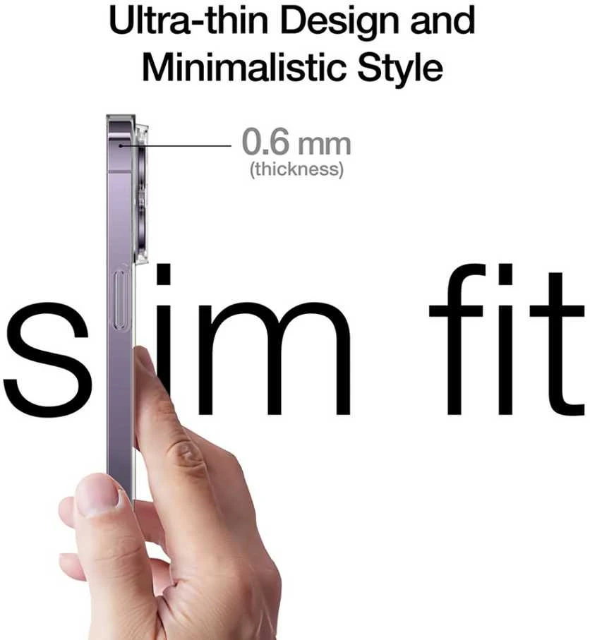 Dėklas „Just Mobile TENC Slim“, skirtas „iPhone 14 Pro Max“ – skaidrus