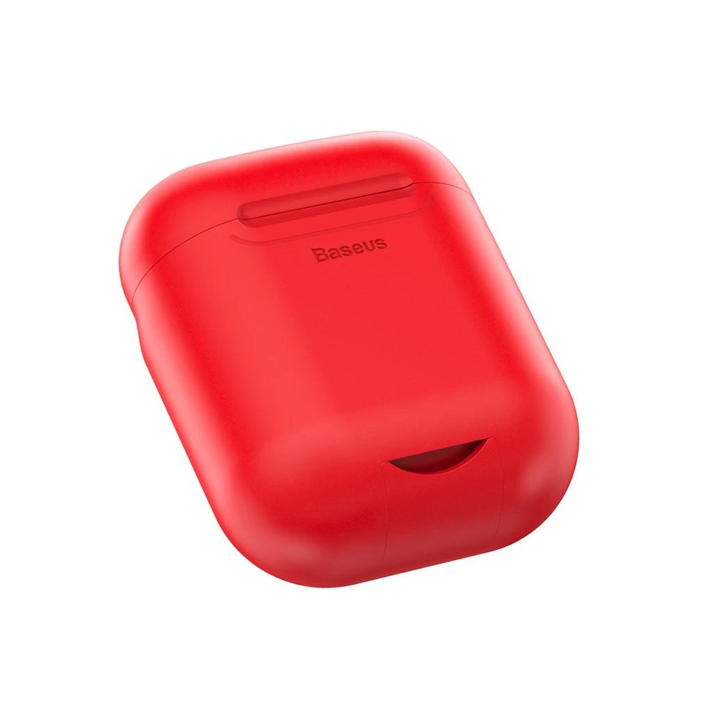 Raudonas Baseus apsauginis dėklas AirPods ausinėms