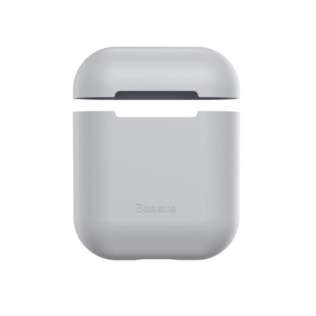 Baseus Super Thin Silica Gelinis Dėklas AirPods 1/2 - Pilkas