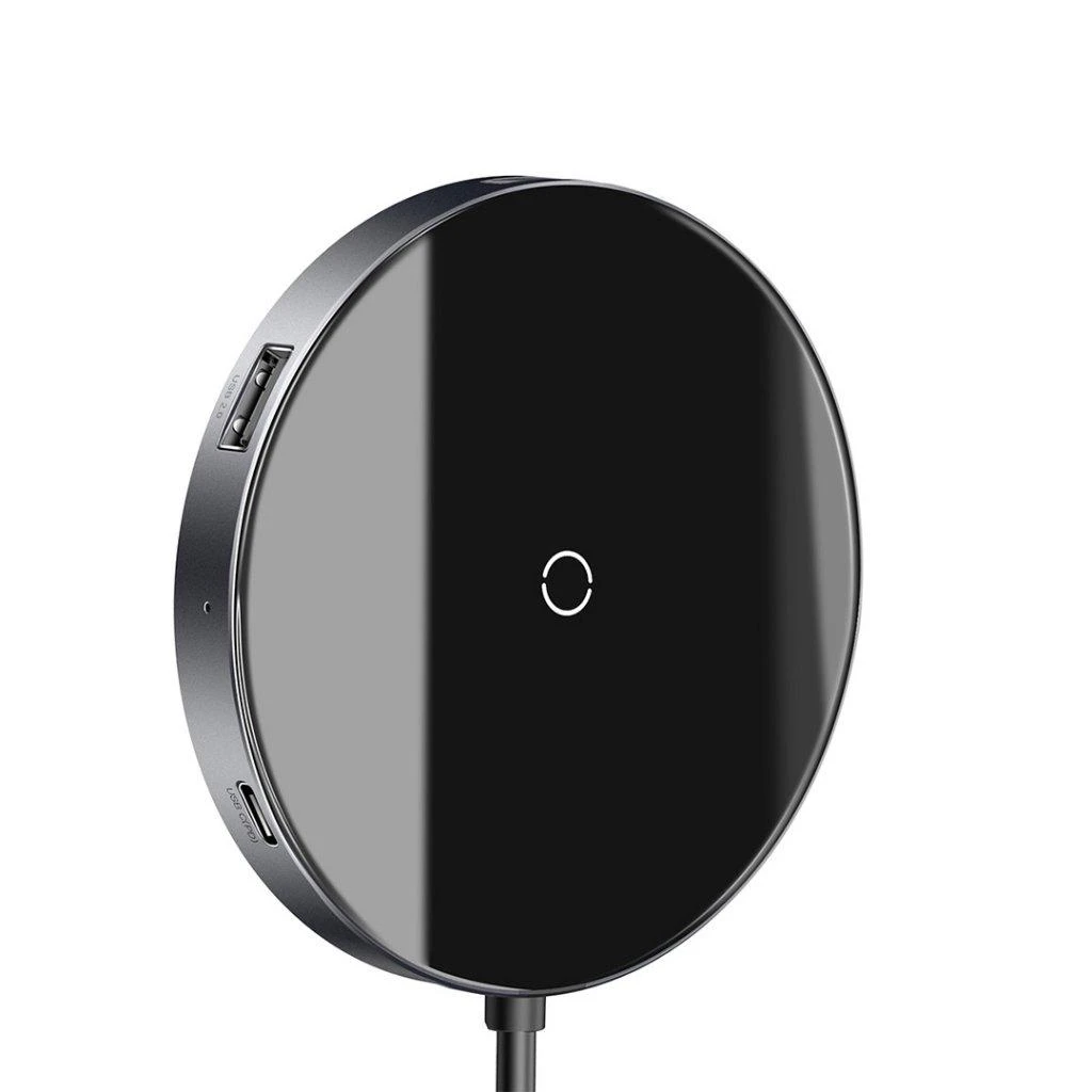Charger induction for smartphone Baseus WXJMY-A0G (USB 2.0, USB 3.0, USB typ C, juodos spalvos)