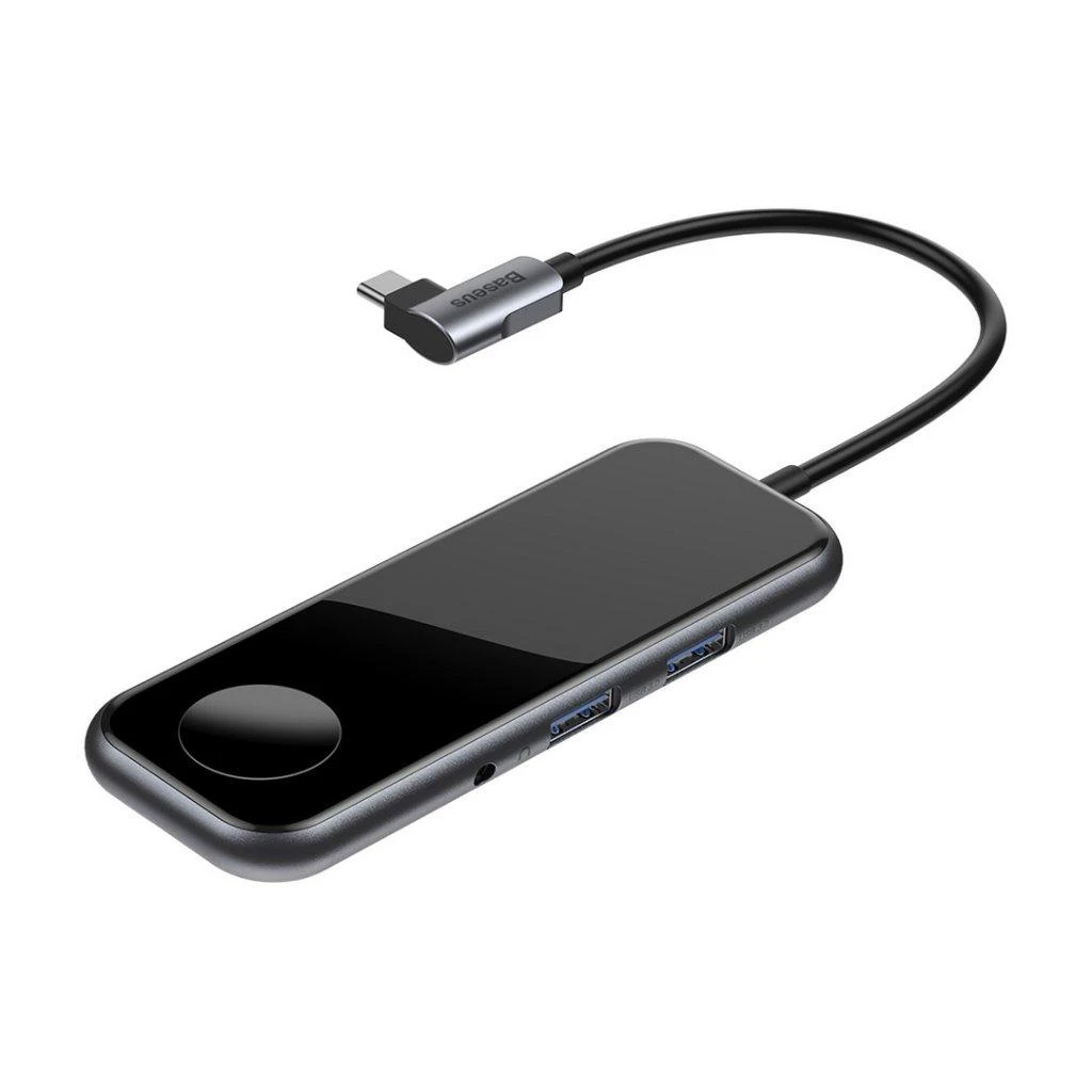 Hub Baseus CAHUB-AZ0G (Lack, 2x USB 3.0, juodos spalvos)