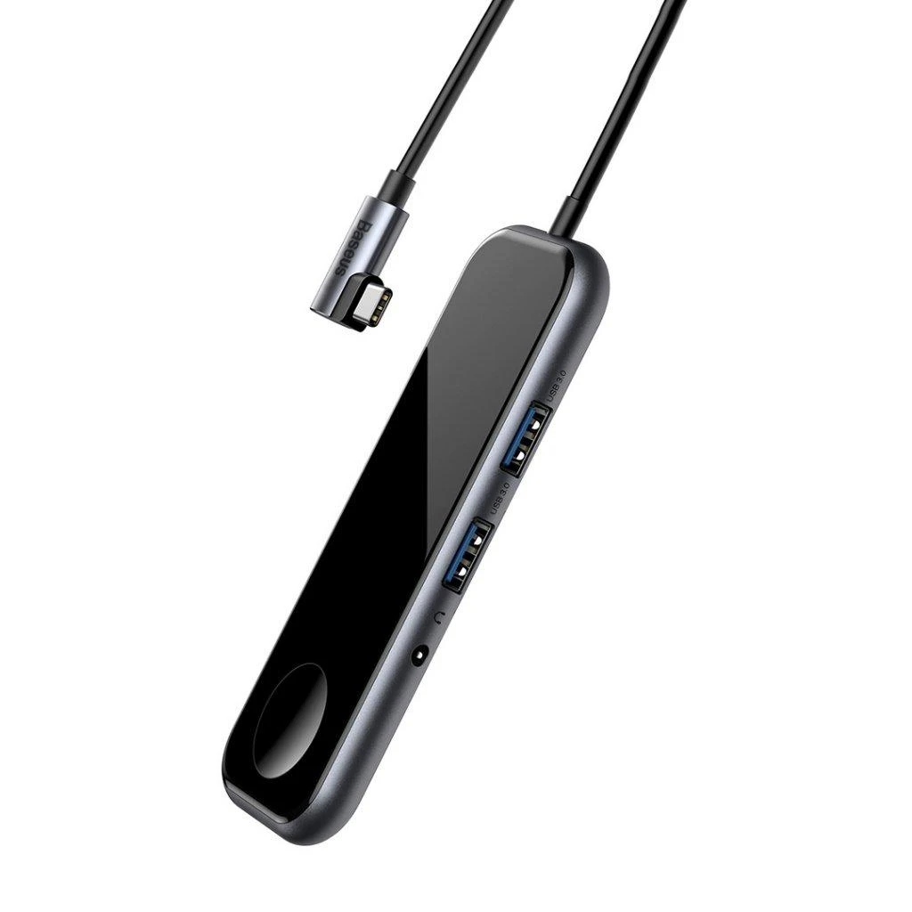 Hub Baseus CAHUB-AZ0G (Lack, 2x USB 3.0, juodos spalvos)