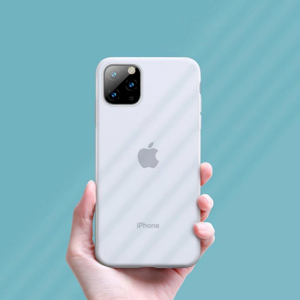 Baseus iPhone 11 Pro Max dėklas Jelly Liquid Silica Gel apsauginis skaidrus juodas