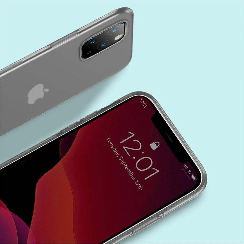 Baseus Riposo Dėklas „SILICA'' iPhone 11 PRO telefonų modeliams Transparent red