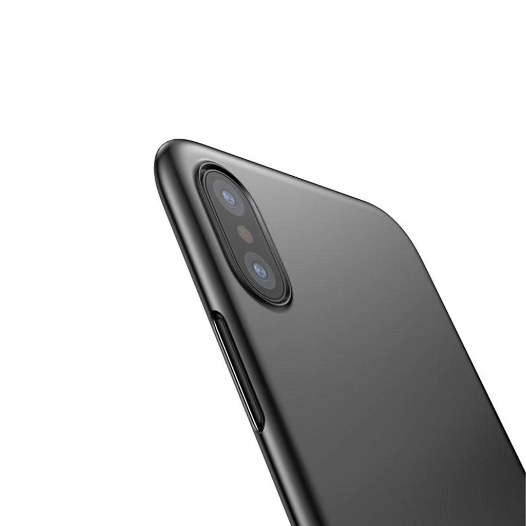 Dėklas Baseus Baseus Wing Case itin plonas dėklo dangtelis, skirtas iPhone XS Max juoda permatoma (WIAPIPH65-E01)