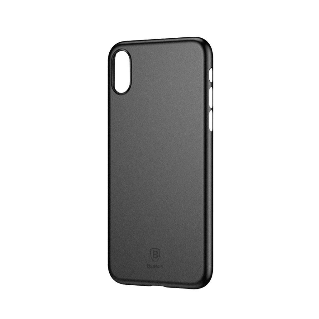 Dėklas Baseus Baseus Wing Case itin plonas dėklo dangtelis, skirtas iPhone XS Max juoda permatoma (WIAPIPH65-E01)