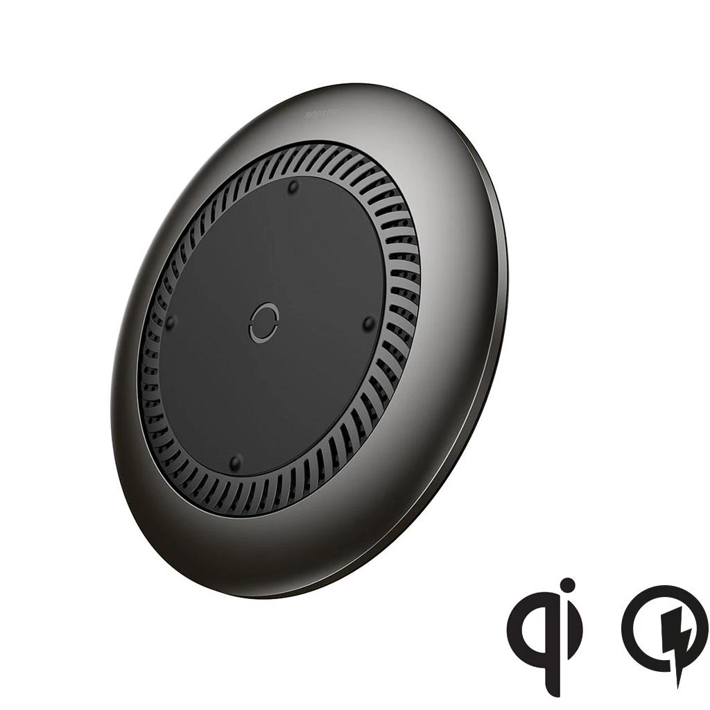 Įkroviklis Baseus Whirlwind belaidis įkroviklis Kroviklis Qi Wireless Su Fan (CCALL-XU01) juoda