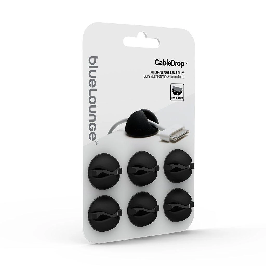 Bluelounge CableDrop tvirtinimo kabelis, juodas