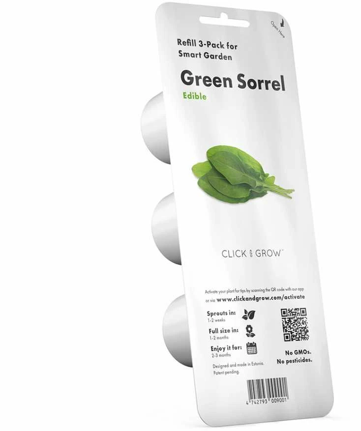 Click & Grow sėklos išmaniajam vazonui - Valgomoji rūgštynė (SGR55x3) 3vnt.