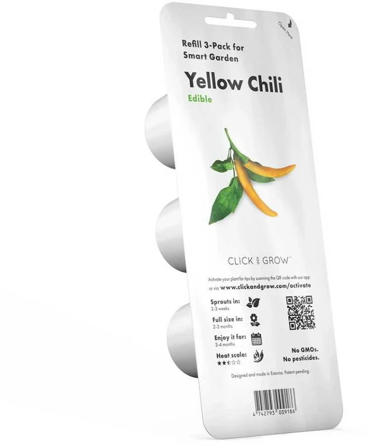 Click & Grow sėklos išmaniajam vazonui - Čili pipirai, 3vnt.