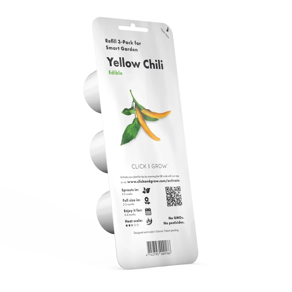 Click & Grow sėklos išmaniajam vazonui - Čili pipirai, 3vnt.