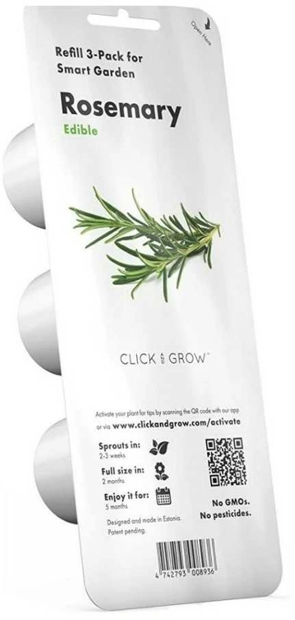 Click and Grow 3 vnt. papildymas - rozmarinų sėklos