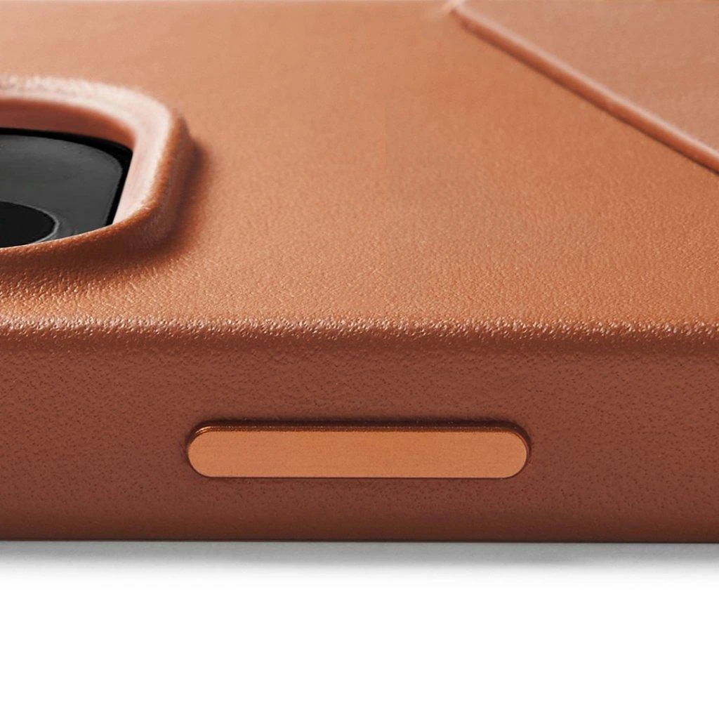 „Mujjo“ odinis piniginės dėklas, skirtas iPhone 14 – rudas