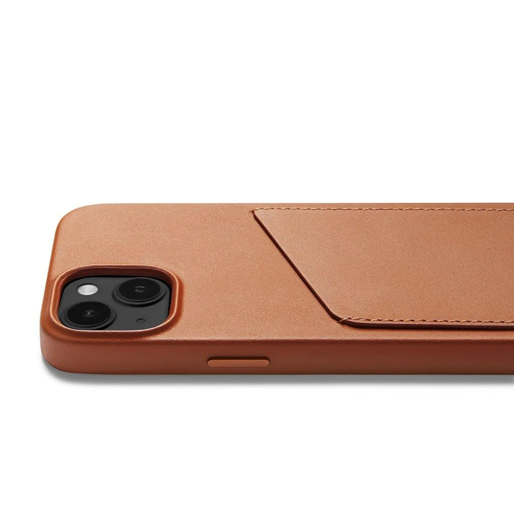 „Mujjo“ odinis piniginės dėklas, skirtas iPhone 14 – rudas