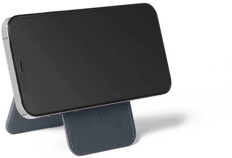 Dėklas „Mujjo Magsafe“ odinės piniginės stovas – bazaltas