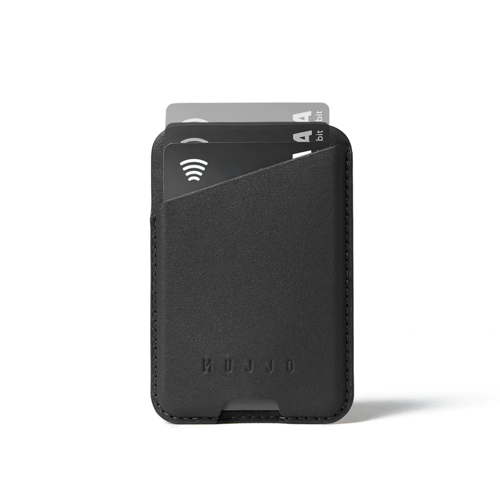 Mujjo MagSafe Leather Card Wallet - Juodas