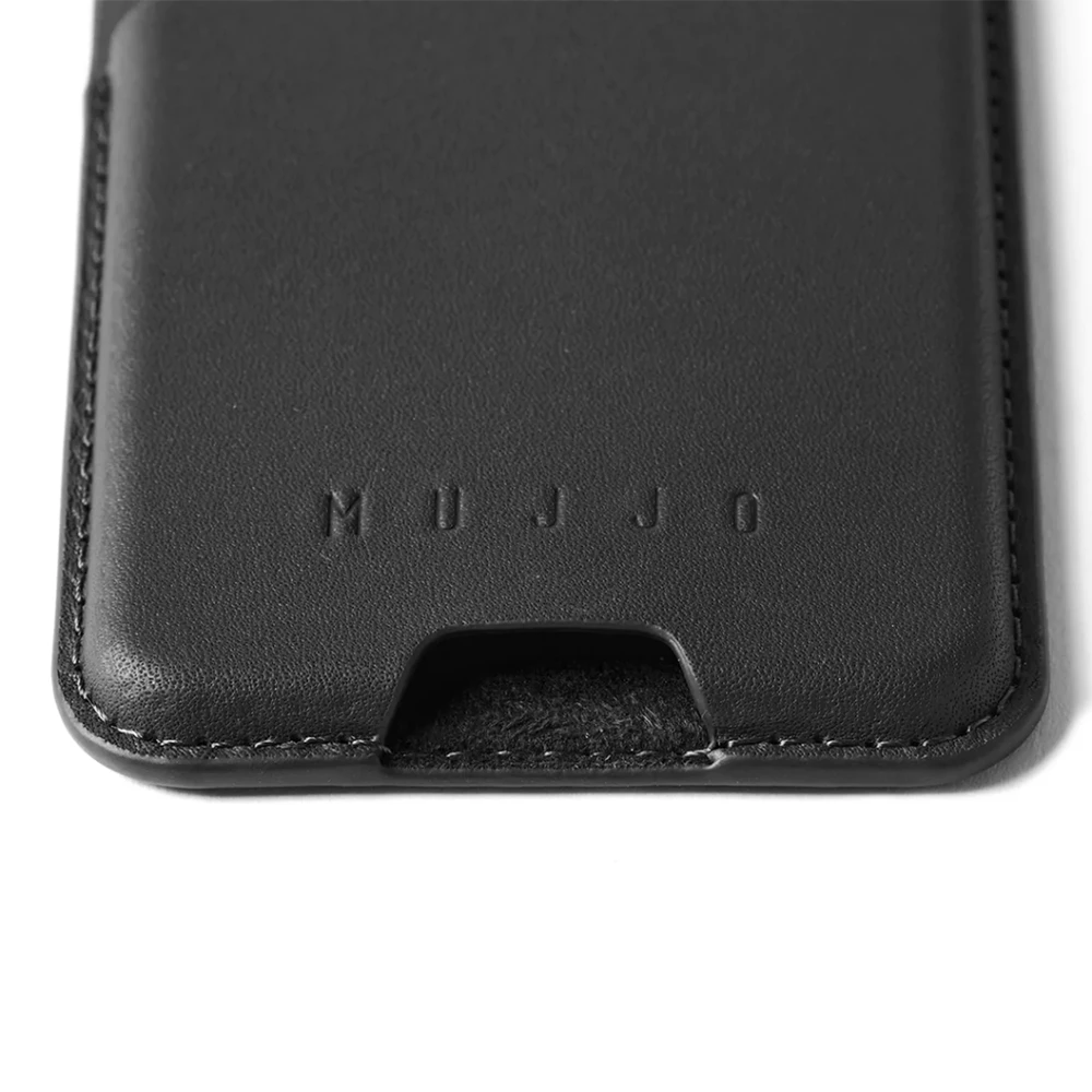 Mujjo MagSafe Leather Card Wallet - Juodas