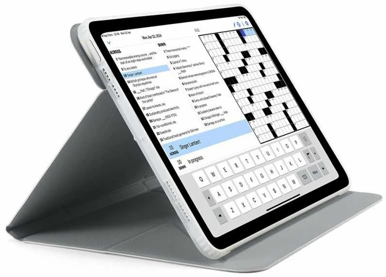„Pipetto Origami No6“ dėklas su stovu, skirtas „iPad Air 11“ (2024) / „iPad Air 10.9“ (2022/2020) – metalinės rožinės spalvos