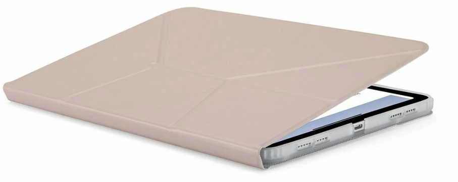 „Pipetto Origami No6“ dėklas su stovu, skirtas „iPad Air 11“ (2024) / „iPad Air 10.9“ (2022/2020) – metalinės rožinės spalvos